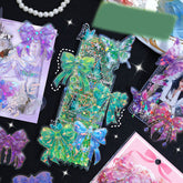 3D Colorful Hot Stamping Butterfly Ribbon Stickers,Stickers